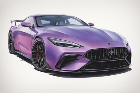 colored marker rendering of a sports car, concept art, sporty, fast, high performance, ((symmetric-design)), crisp lines, sketch, illustration, illustrative, marker drawing, expressive strokes, graphic, sharp, crisp, in-focus, uncropped, high-quality  <lora:MercedesAGTGTCoupe:1>