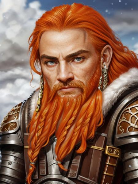 <lora:Heroes5_dwarf:0.7> heroes5_dwarf, solo, long hair, simple background, 1boy, white background, upper body, weapon, braid, male focus, sword, orange hair, armor, facial hair, beard, mustache, vambraces, bracer, manly, snow, snowy mountains, snowy mountains in background, dark sky, black sky, blue sky, night sky, realistic, 8k, ultra hd, beautiful, professional, highres, absurdres, award winning, photorealistic, ultra highres, sharp focus, best quality, extremely detailed, masterpiece, hyper-detailed, photographic, perfect detailed hands, realistic nipples, perfect face, perfect body, perfect eyes, perfect lips, perfect nose, perfect hands, perfect hips, perfect breasts, perfect fingers