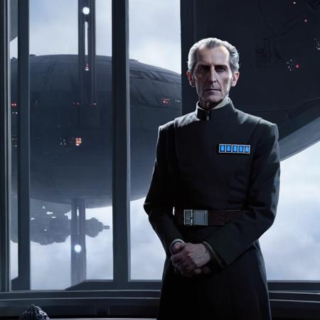 Dark Fantasy Art of  <lora:Wilhuff Tarkin:1.2>
Wilhuff Tarkin a man in a suit standing in front of a window in star wars universe, dark, moody, dark fantasy style