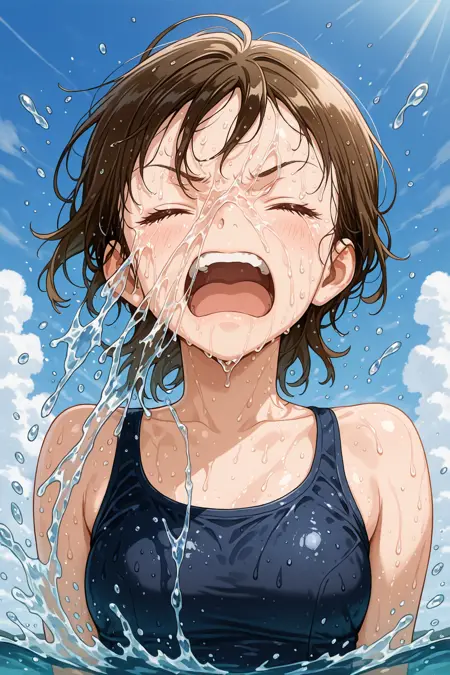 illustrious water face splash