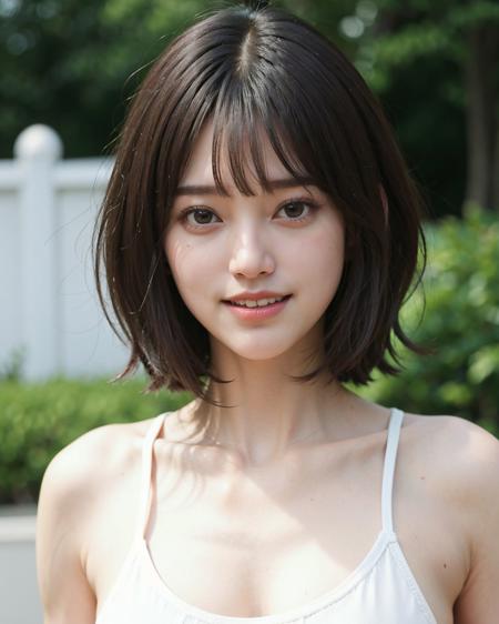 <lora:zyd232_ChineseGirl_v4_2:0.7> zydG, 1girl, detailed skin, looking at viewer, brown eyes, (short hair with bangs:1.2), (large breasts:1.0), (large areolae:0.8), parted lips, teeth, smile, (face focus:1.4), close shot, 
(photorealistic:1.4), (best quality:1.0), (ultra highres:1.0), 8k, RAW photo, (masterpiece:0.2), (sportswear:1.5), portrait, 
(pureerosface_v1:0.5)