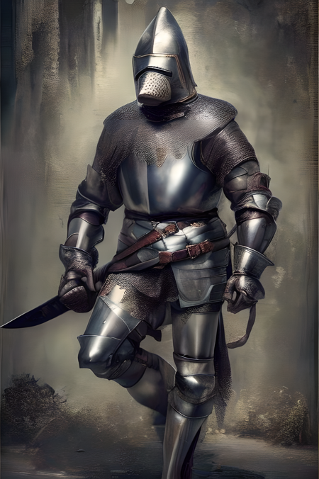 Knight Plate armor Gamberson Feathers
