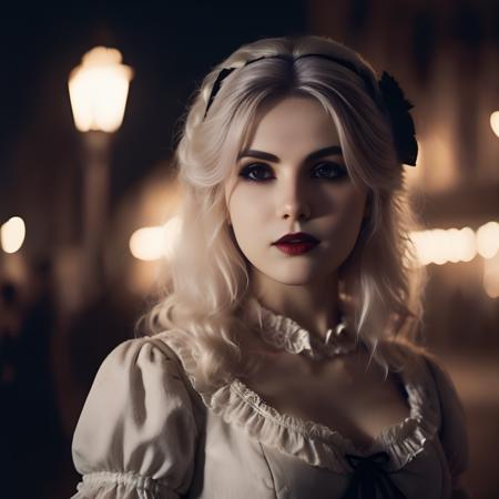 photograph,cinematic,4k,epic detailed,
(((gothic, lolita_fashion, gothic_lolita))),
((white hair)),night,
realistic film photography,<lora:realistic_film_photography:1>,