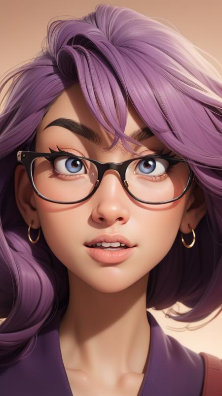 just face  IRL-Pink with glasses