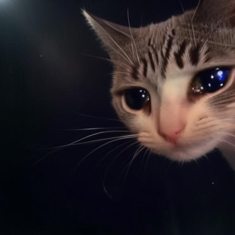 流泪猫猫头 sad cat meme  image by emb
