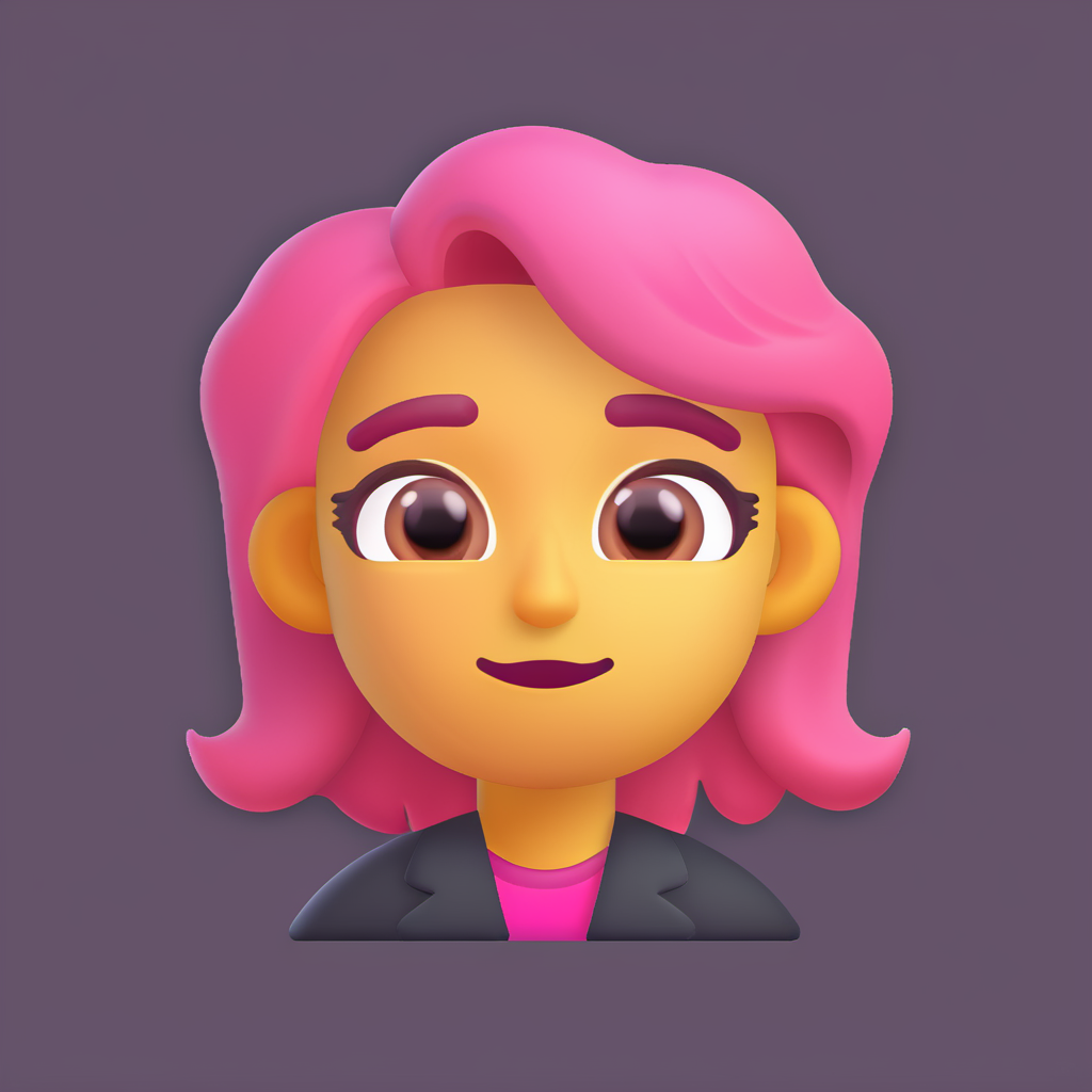 a girl, woke, pink hair, activist, flat, emoji <lora:SDXL-Emoji-Lora-r4:0.5>