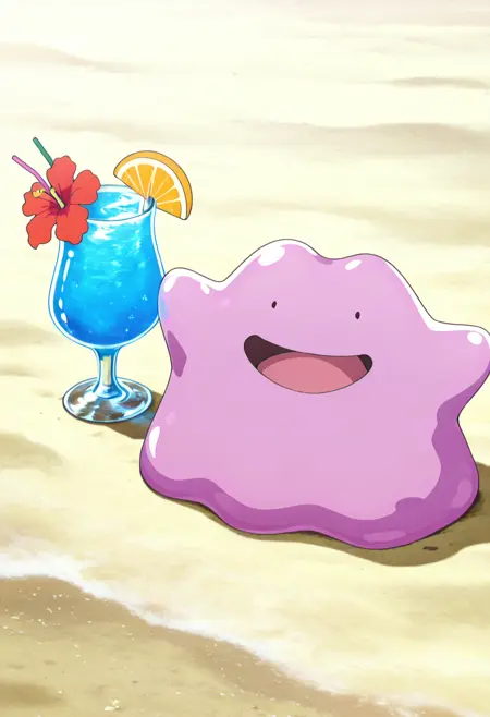 Ditto: Transformer Pokemon | メタモン (Pokedex #0132) [Illustrious]