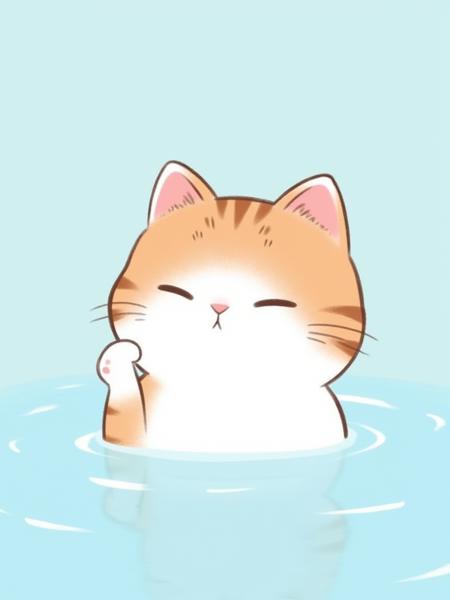 Cute Line Cat Emoji Flux1.d Lora v1.0