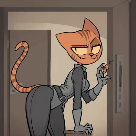 Orange ringtail thief