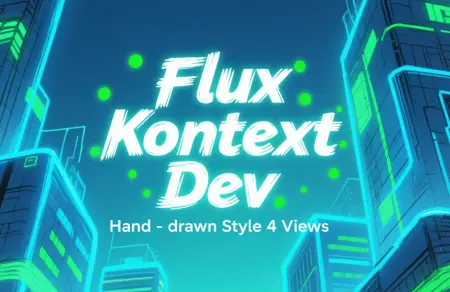 Flux Kontext Dev Hand-drawn Style 4 Views