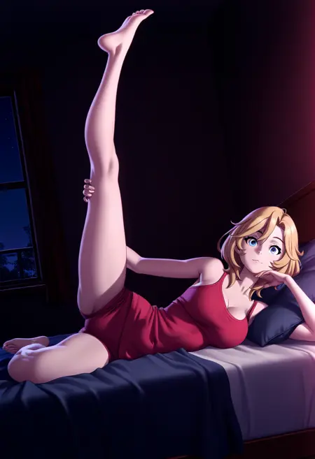 Lying down with leg up pose (Openpose)