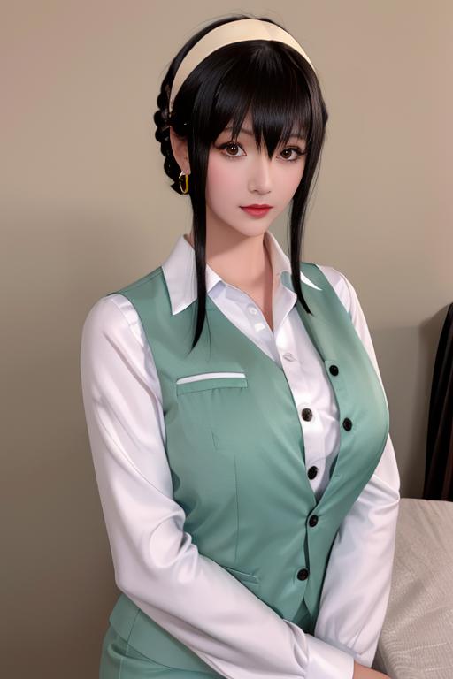 星之迟迟 约尔福杰 职员制服 hoshilily yor forger cosplay image by Thxx