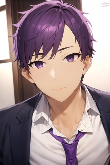 tooru_ishikawa purple hair purple eyes