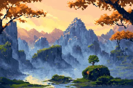 Pixel Art Scenery Style