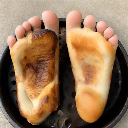 feet soles made of barbecue<lora:soles:1>