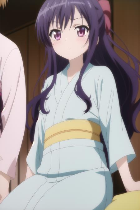 <lora:Tenshi no 3p!_momijidani nozomi:0.7> momijidani nozomi, masterpiece, closed mouth, yukata, 8k, masterpiece, absurdres, anime,