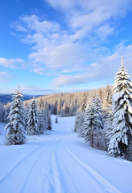 Beautiful winter landscape.