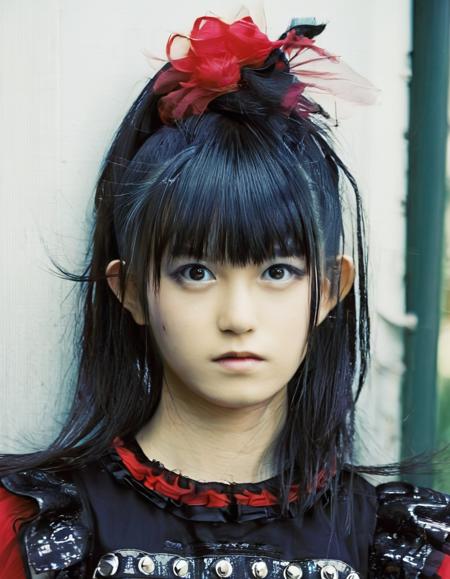 realistic, photorealistic, detailed, beautiful, RAW photo, film grain, (natural lighting :1.2), japanese, 1girl, raw photo, photo background, black hair, s0zukav2, red outfit, face focus, portrait,<lora:s0zukav2:1>, suzuka nakamoto, big eyes, asian, 20 years old woman