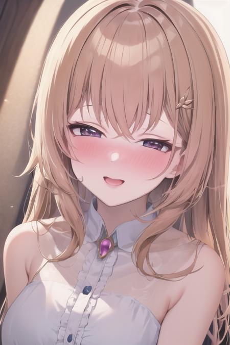 masterpiece, best quality, absurdres, extremely detailed, illustration, cute, perfect lighting, 1girl, solo, <lora:torogao_v5-000010:1.2>, full-face blush,