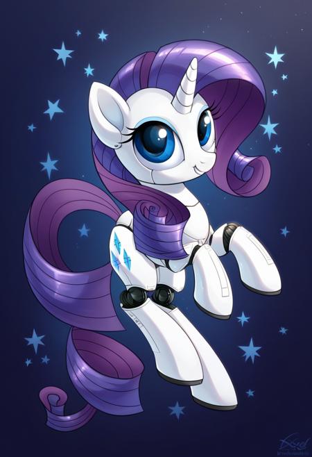 My Little Pony/MLP G4 OC: Robot Rarity V1