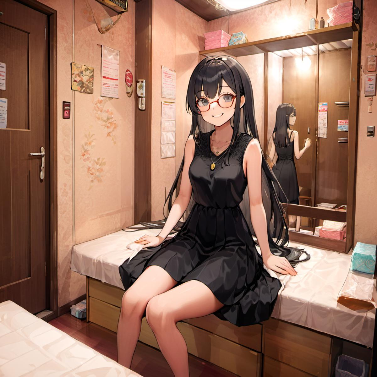 ベッドがあるだけの小さな部屋 / hakohel SDXL image by swingwings