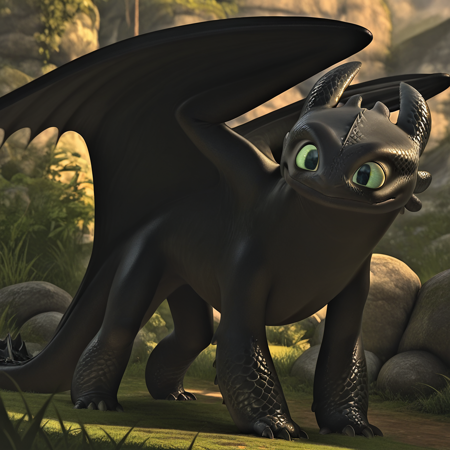Toothless | The Night Fury (How To Train Your Dragon) Illustrious - V1