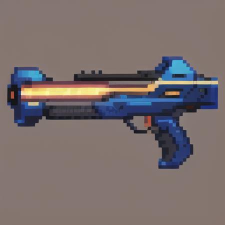 Laser gun, laser, sniper gun,Side view,gun,firearms,Science Fiction, Weapons, Technology, Future,Pure background, simple background,pixel,pixelart,pixel art, <lora:pixel gun:1>, masterpiece,best,quality