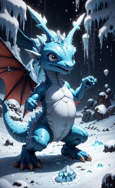 C0t3Drxg0ns, tiny blue ice Dragon