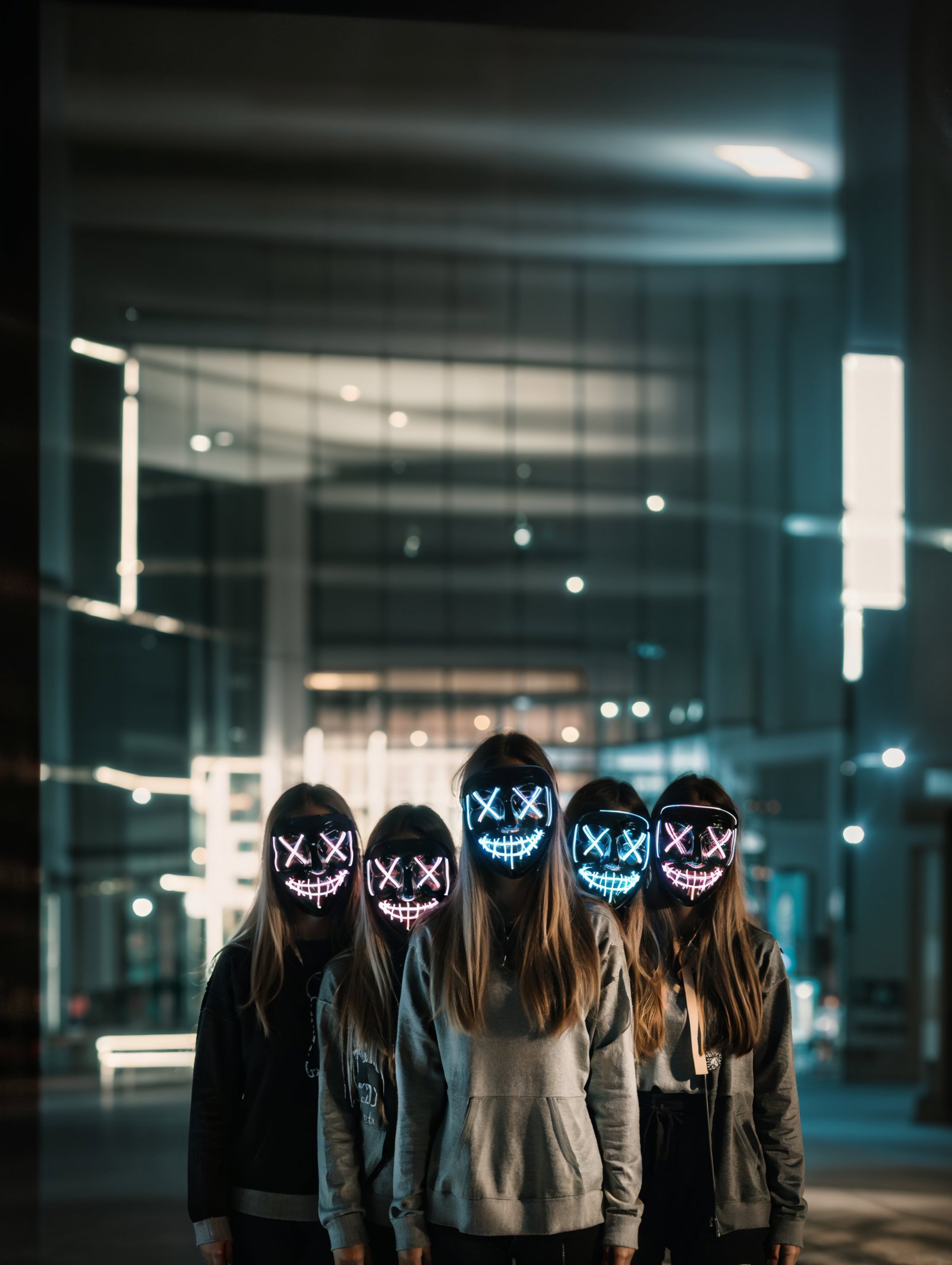 Neon Anonymous Mask | Judgment night mask image by ARTik_31