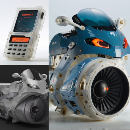 3D Asset to Futuristic Industrial Design Render v1.0