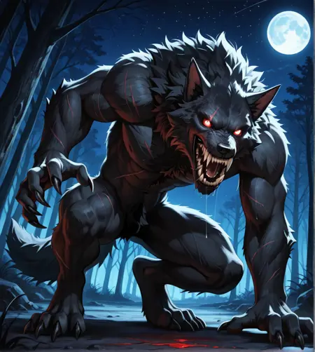 Werewolf for [PonyXL|Illustrious]