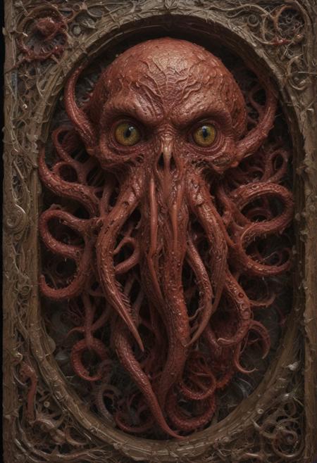 <lora:md2034:0.5> terrifying, blood splatter,
poster_\(medium\), 
 Vote for Cthulhu!
emblem,  (simple_background:1.3), symmetry,(no_humans:1.3),, (masterpiece:1.3), (best_quality:1.3), (ultra_detailed:1.3), 8k, extremely_clear, realism, (ultrarealistic:1.3), insane details, intricate details, hyperdetailed, ultra detailed, extreme detailed, highest detailed, high_detail, contrasting, beautiful, hdr, photorealistic, highres, ultra_high_res, photography, aesthetic, extremely_delicate,
