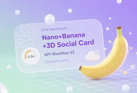 (0.04 Benchmark) Nano+Banana+3D Social Card API Workflow V2 (Supports Local)