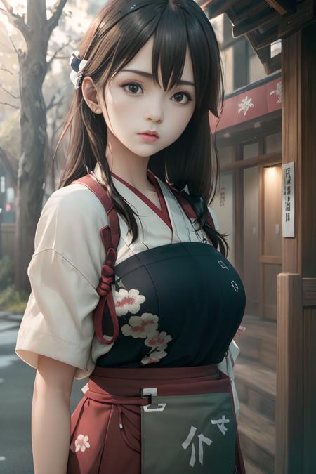 iks_akagi, 1girl, solo, beautiful girl, masterpiece, (photorealistic:1.4), best quality, beautiful lighting, outdoors, realistic, (extremely detailed CG unity 8k wallpaper), intricate, High Detail, Sharp focus, dramatic, RAW photo, 8k uhd, film grain,n
<lora:AkagiKancolle_V10:0.8>
japanese_clothes, muneate, upper body,