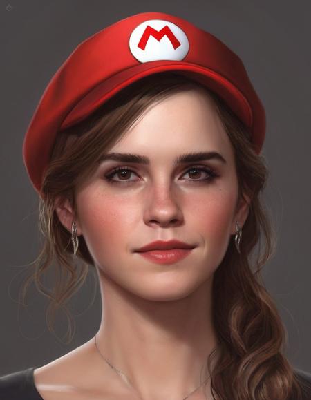 Portrait of (ohwx woman)  as super Mario, red hat, fantasy, highly detailed, digital painting, artstation, concept art, sharp focus, illustration, art by Tony Sart and artgerm and randy vargas