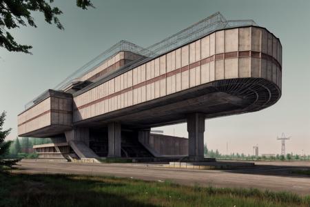 architecture, soviet architecture, photorealistic, retro, (soviet), (megastructure), <lora:soviet_architecture_v1:0.5>