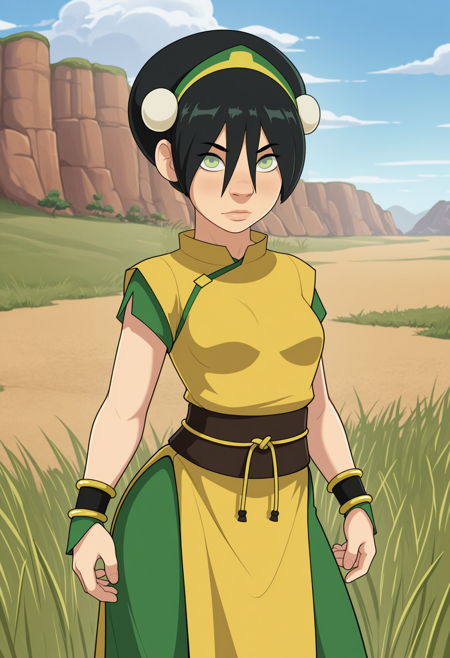 Toph Beifong, earthbending master, (Avatar: The Last Airbender, Four Elements Trainer), LoRA, Illustrious XL v1.0, Illustrious