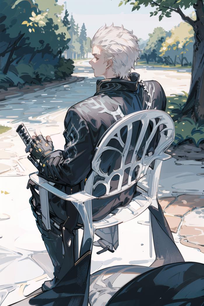 ArtStation - Vergil with his mighty chair