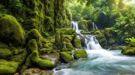 ebest quality,masterpiece,highers,4k,8k,realistic,
tropical_rainforest,bush,forest,grass,jungl,horizon,lake,moss,nature,outdoors,plant,rainforest,rock,scenery,sky,stream,stone,sunlight,tree,water,waterfall,