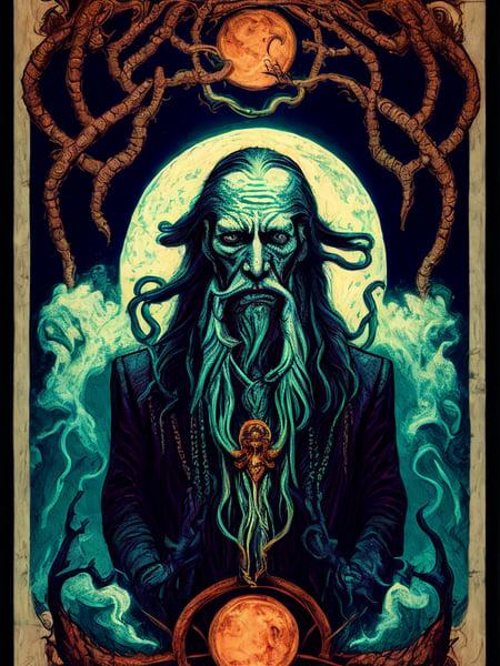 Tarot768 
Willie Nelson racecar driver is the hunter of Cthulu