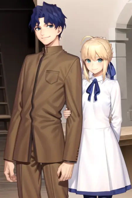 Shinji Matou x Artoria Pendragon (Fate/Stay Night)