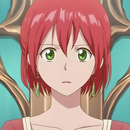 Shirayuki 1girl  solo  green eyes  red hair  short hair