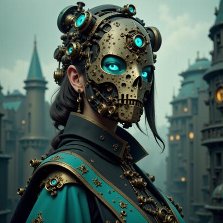 Steampunk X Skull Mask FLUX LoRA