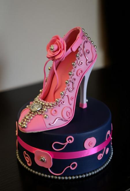 High heel made out of cake