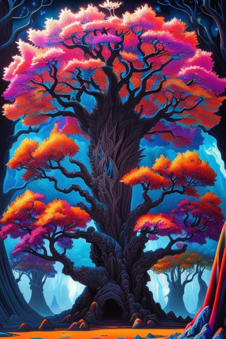 (low contrast ), colorfantasystyle  <lora:color_model:0.75> old painting style, world tree, oversaturated, landscape, giant tree, colorful, highly detailed, high resolution, dramatic lighting, 8k vibrant colors, detailed acrylic, intricate complexity, soft natural volumetric cinematic perfect light, oil painting