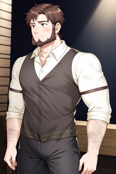 gregor, muscular male, solo, club