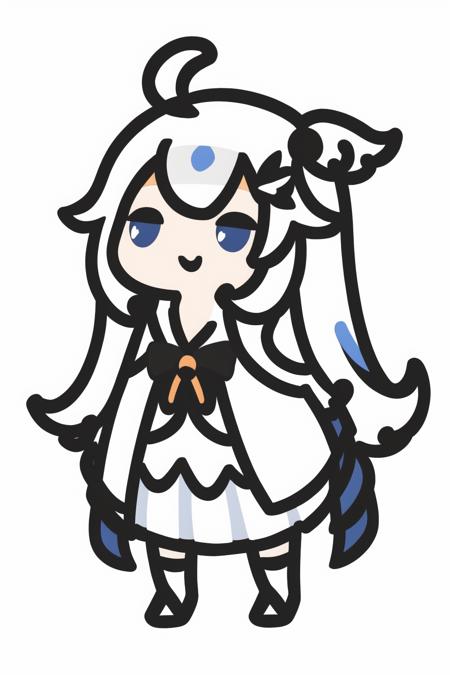 <lora:smol02:1>, 1girl, virtual youtuber, jacket, blue eyes, solo, long hair, white jacket, off shoulder, hair ornament, skirt, very long hair, bangs, bandaid on leg, blue hair, looking at viewer, hairclip, shirt, full body, bandaid, white footwear, white skirt, two side up, pleated skirt, fishnets, wing hair ornament, white background, multicolored hair, belt, sleeveless, simple background, shoes, bare shoulders, open jacket, white shirt, thigh strap, open clothes, sleeves past wrists, standing, sleeveless shirt