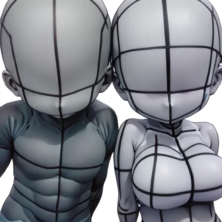 Body  Chan/Kun Wireframe Action Figure LoRA (AnimagineXL + Pony)