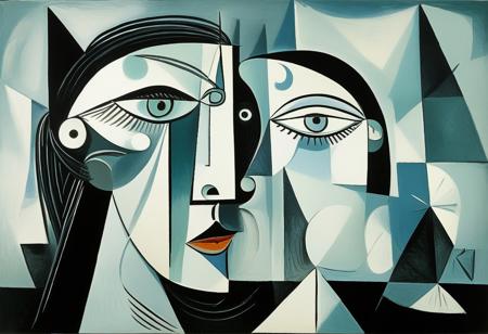 masterpiece, best quality, illustration, style of Pablo Picasso, strange fog in new york