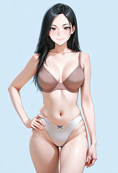 Innerwear - Brown Bra and White Panties